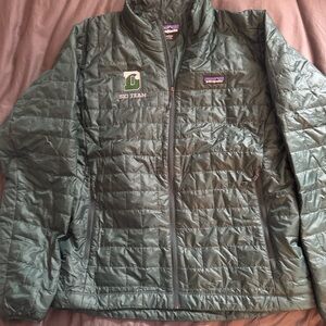 Patagonia Green Quilted Jacket Delbarton Ski Team